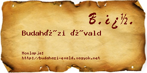 Budaházi Évald névjegykártya